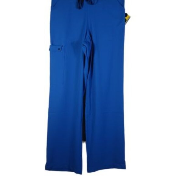 WonderWink Womens Easy Fit Medical Uniform Cargo Scrub Pant XS RYL/Blue 5025P - Picture 10 of 12